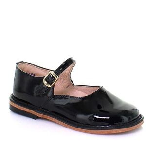 Mickey Classic Black Glossy Leather Kids Shoes Mary Jane’s